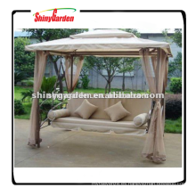 Shinygarden jardín al aire libre marco de acero metal gazebo patio columpio columpio cama